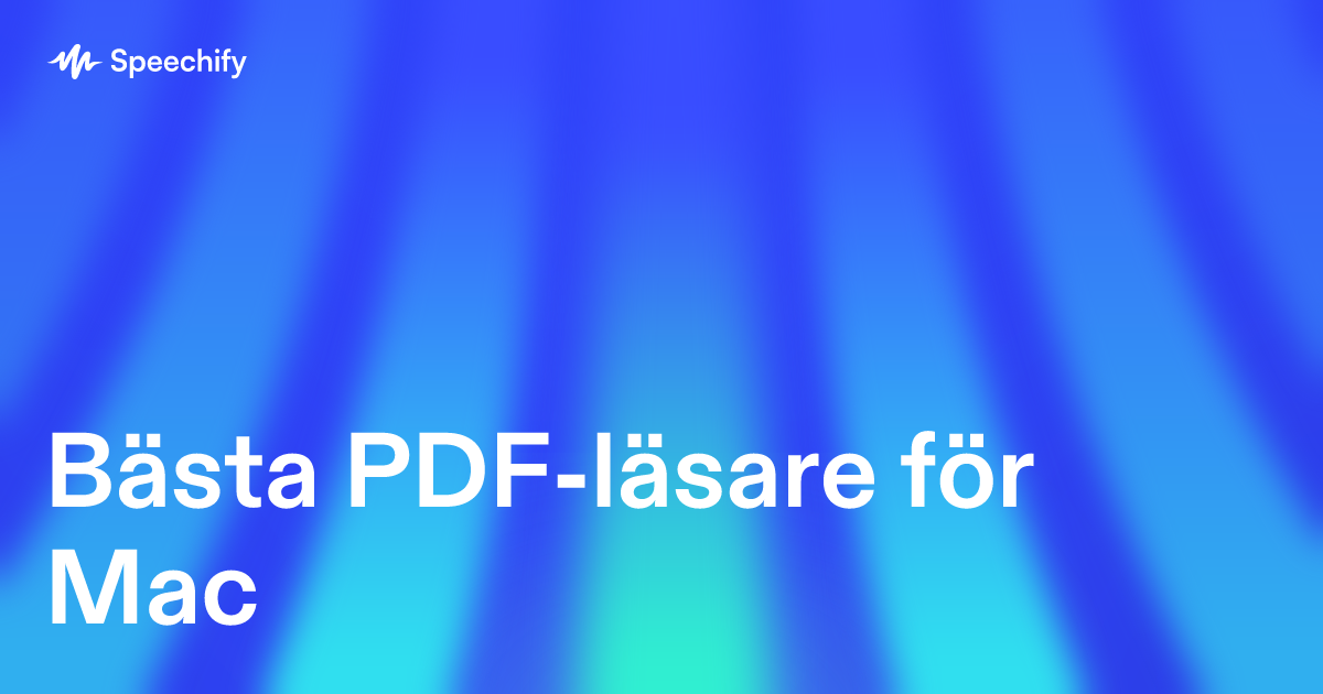 Bästa PDF-läsare för Mac