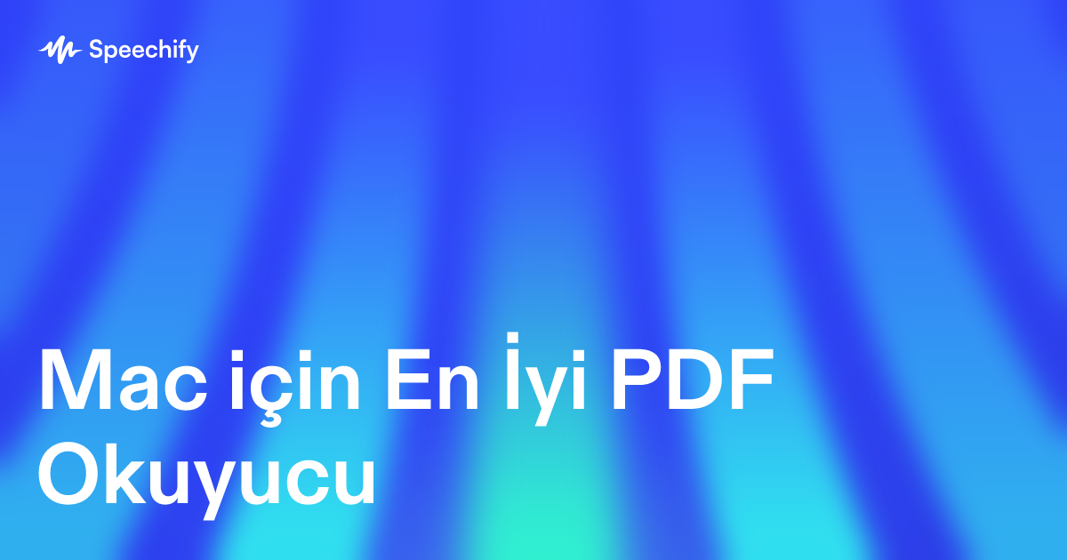 Mac için En İyi PDF Okuyucu