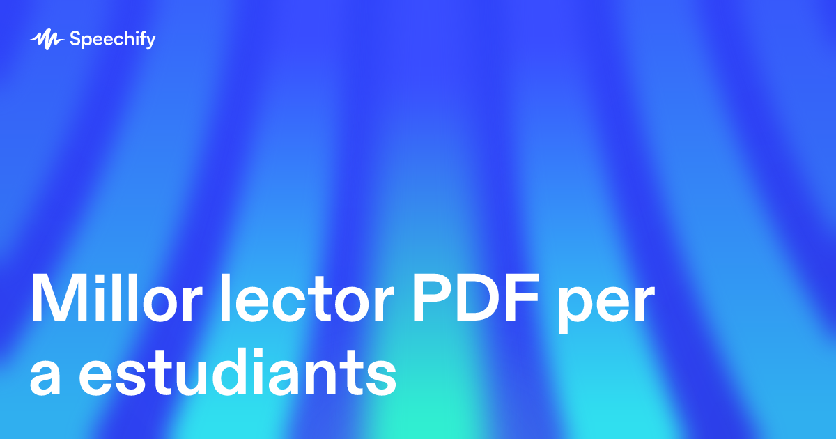 Millor lector PDF per a estudiants
