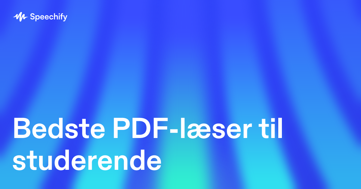 Bedste PDF-læser til studerende