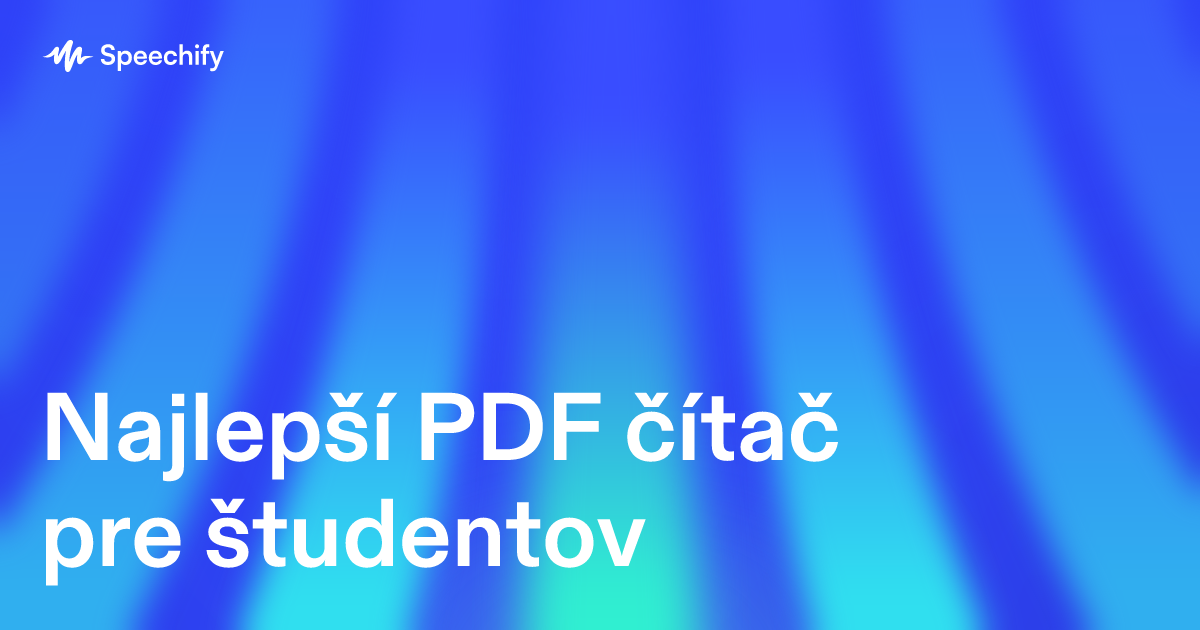 Najlepší PDF čítač pre študentov