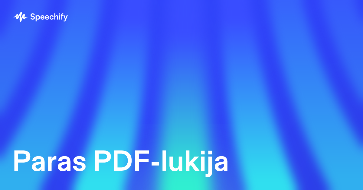 Paras PDF-lukija