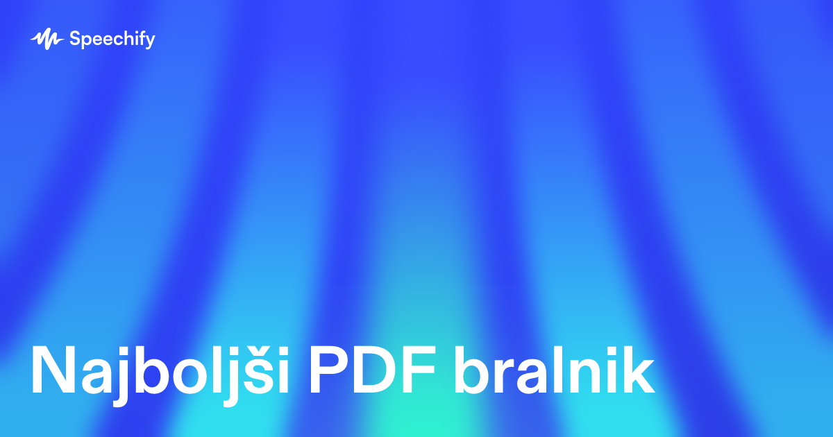 Najboljši PDF bralnik