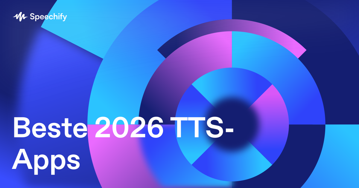 Beste 2026 TTS-Apps