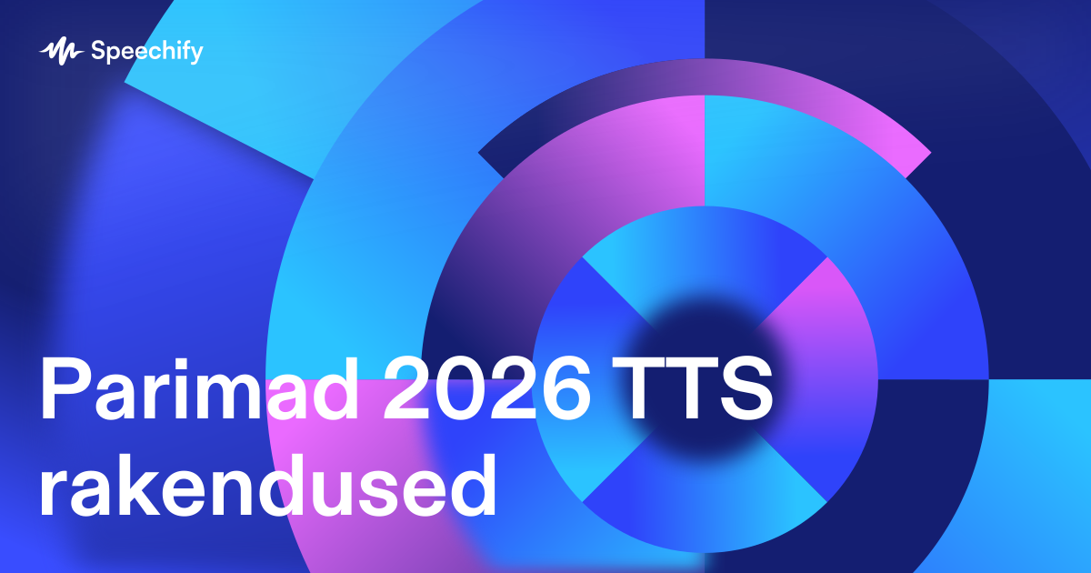 Parimad 2026 TTS rakendused