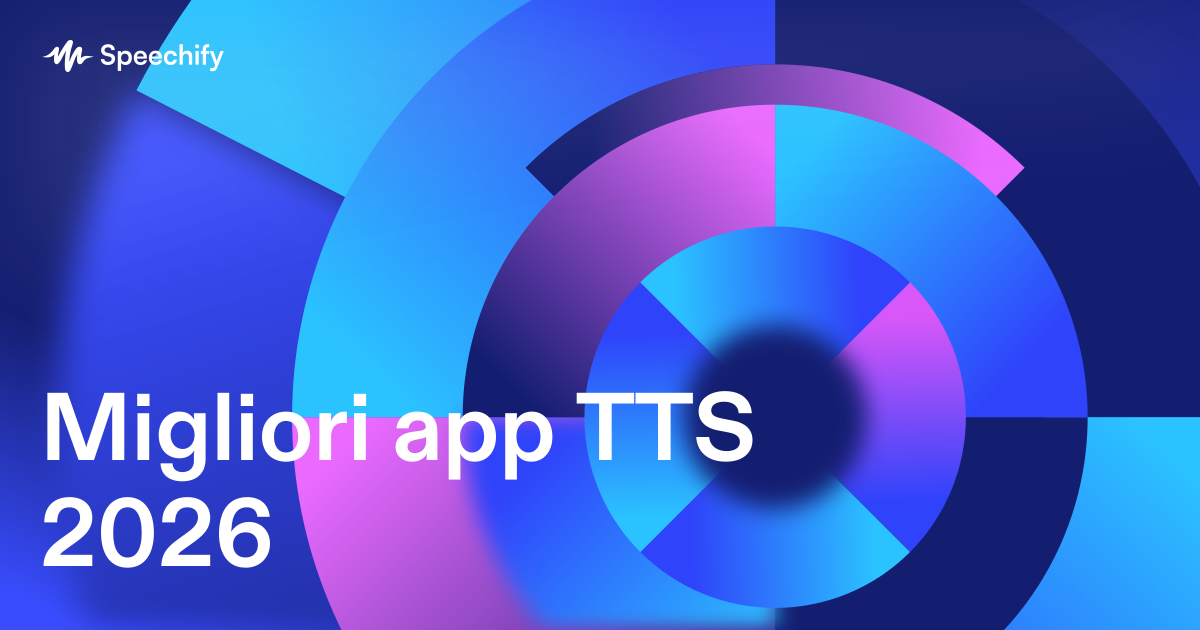 Migliori app TTS 2026