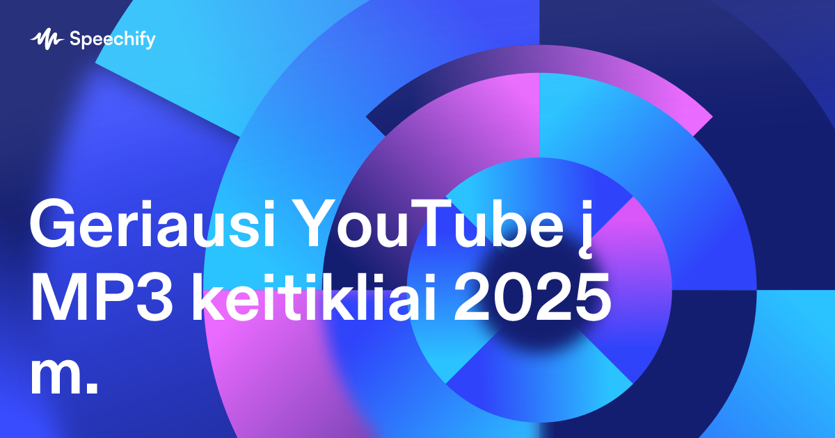 Geriausi YouTube į MP3 keitikliai 2025 m.