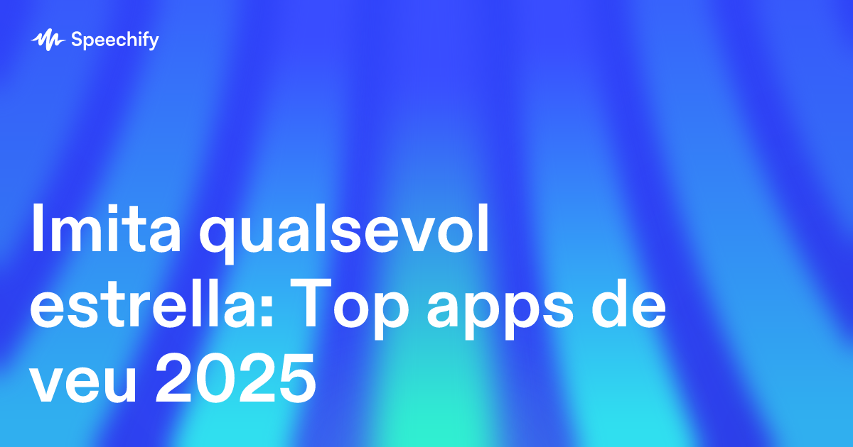 Imita qualsevol estrella: Top apps de veu 2025