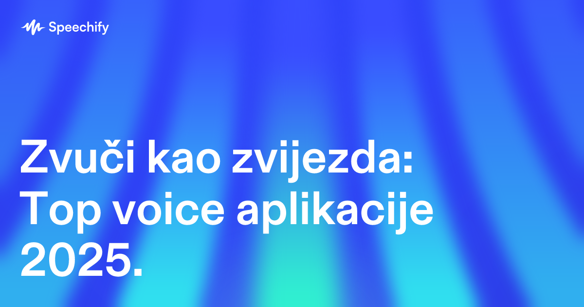Zvuči kao zvijezda: Top voice aplikacije 2025.