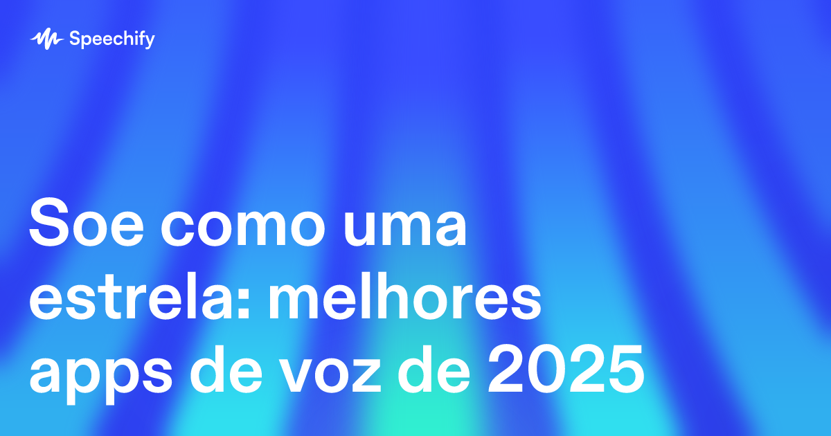 Soe como uma estrela: melhores apps de voz de 2025