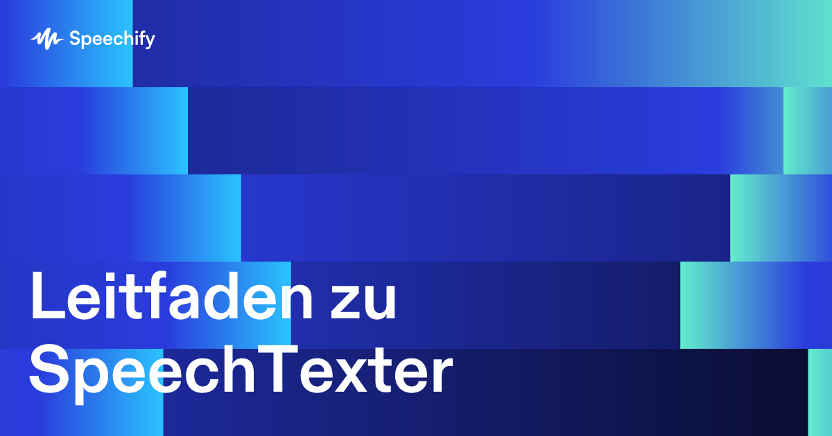 Leitfaden zu SpeechTexter