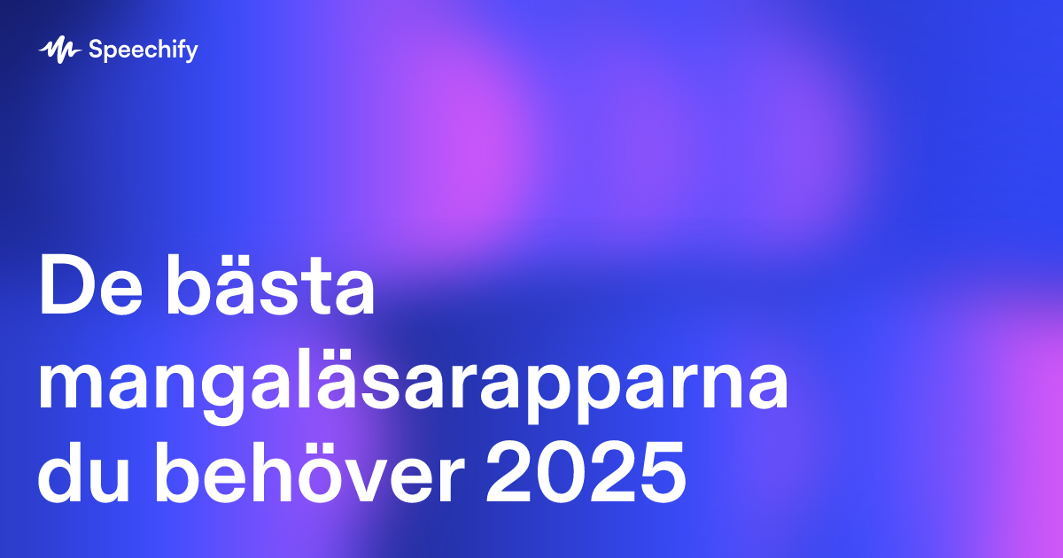 De bästa mangaläsarapparna du behöver 2025