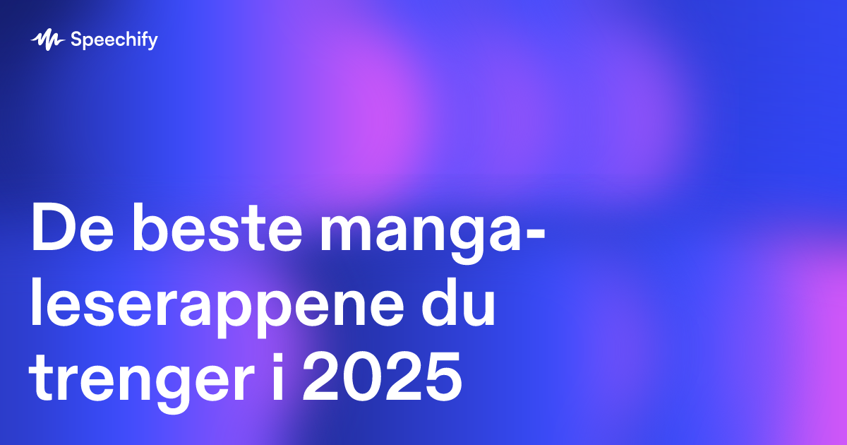 De beste manga-leserappene du trenger i 2025