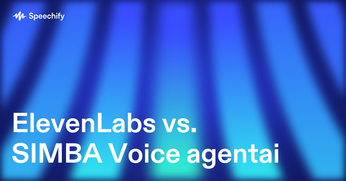 ElevenLabs vs. SIMBA Voice agentai