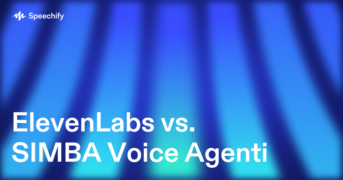 ElevenLabs vs. SIMBA Voice Agenti