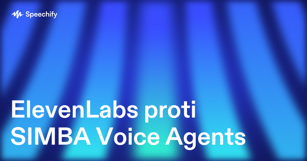 ElevenLabs proti SIMBA Voice Agents