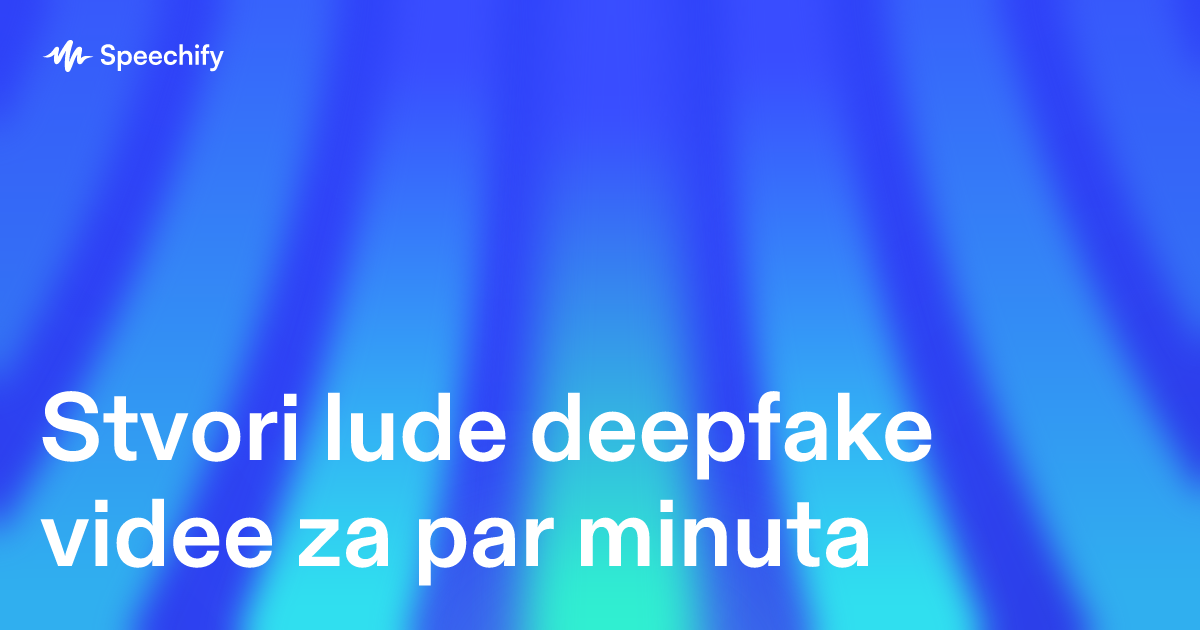 Stvori lude deepfake videe za par minuta