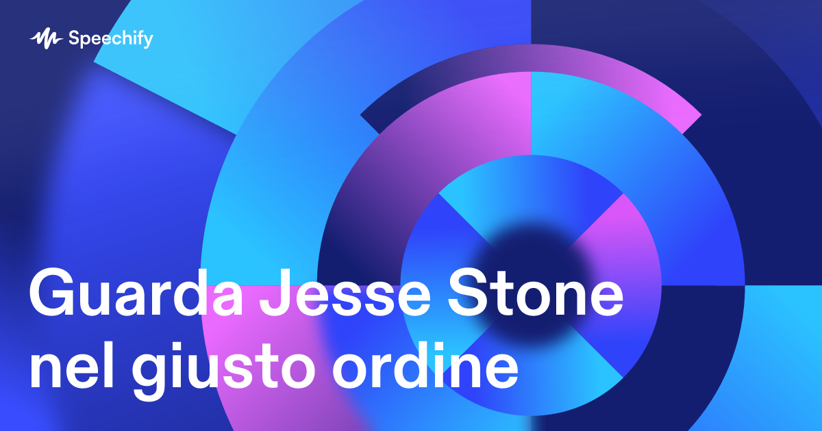 Guarda Jesse Stone nel giusto ordine