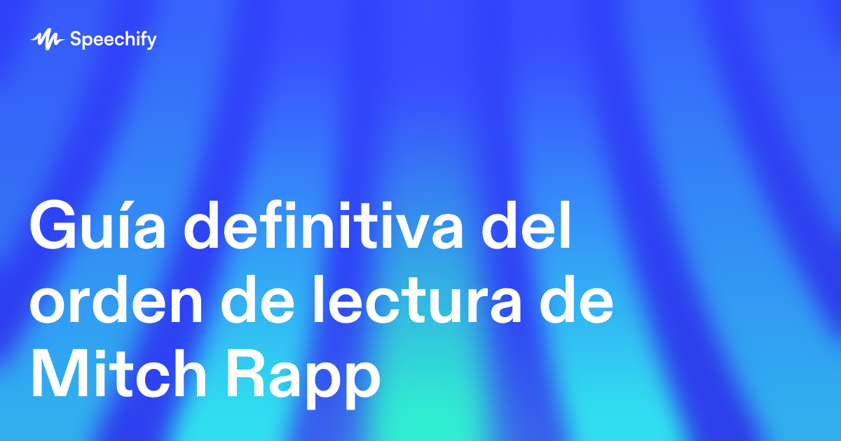 Guía definitiva del orden de lectura de Mitch Rapp