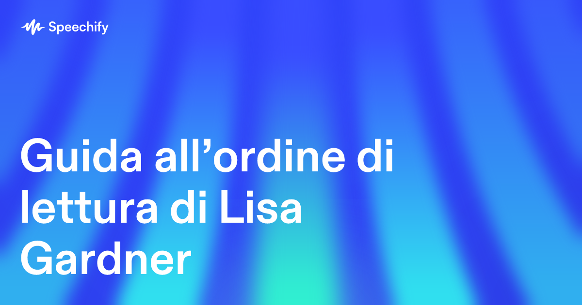 Guida all’ordine di lettura di Lisa Gardner