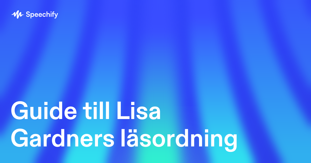 Guide till Lisa Gardners läsordning