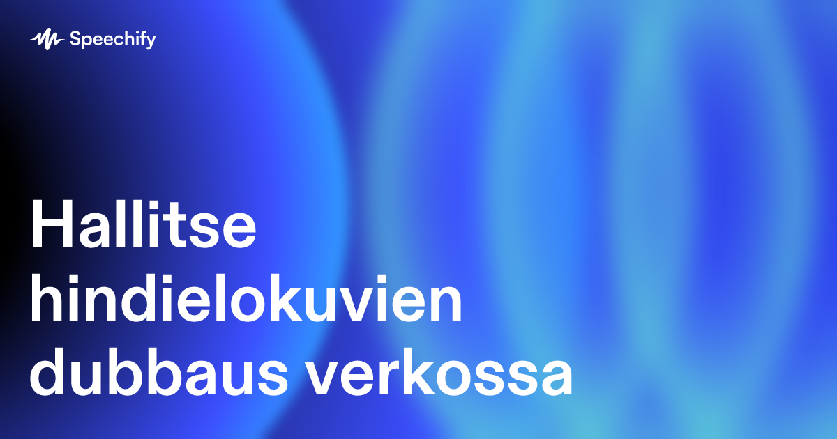 Hallitse hindielokuvien dubbaus verkossa