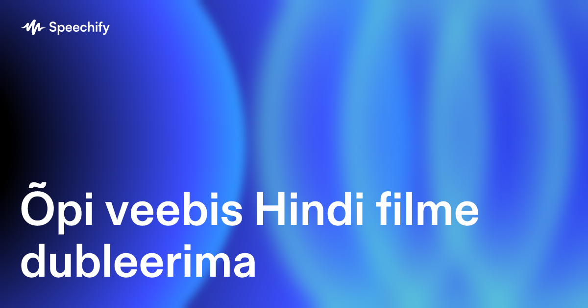 Õpi veebis Hindi filme dubleerima