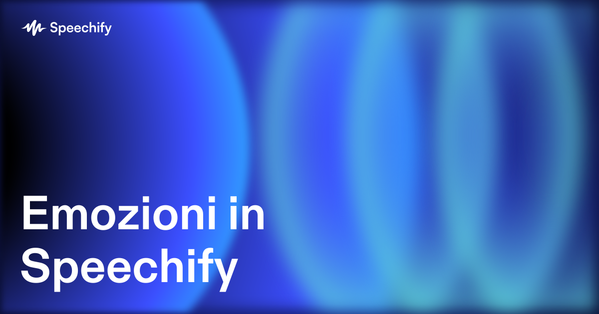 Emozioni in Speechify