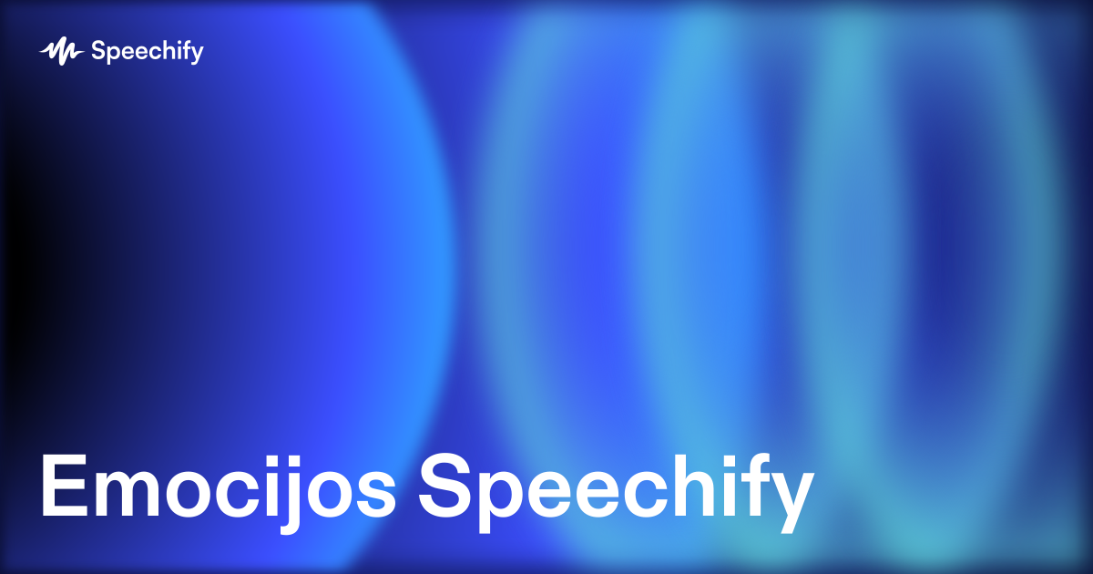 Emocijos Speechify