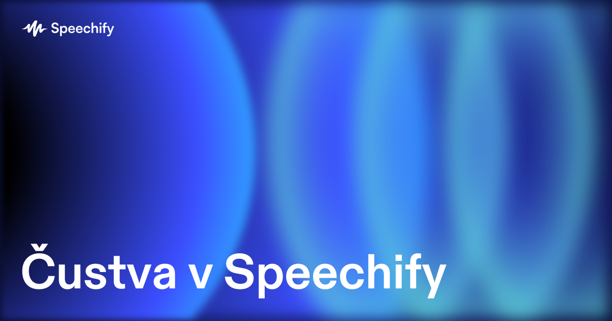 Čustva v Speechify