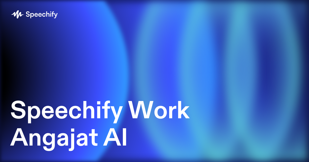 Speechify Work Angajat AI