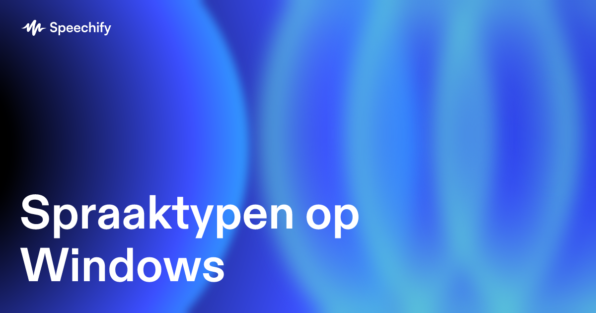 Spraaktypen op Windows