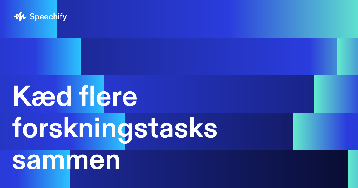 Kæd flere forskningstasks sammen