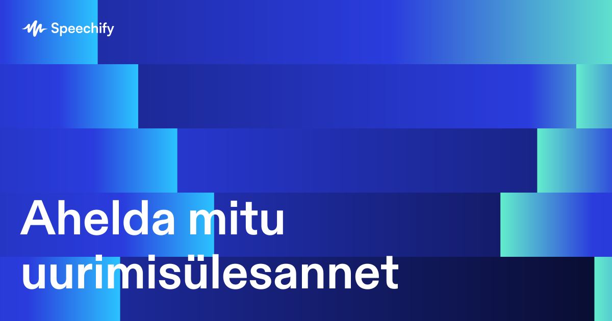 Ahelda mitu uurimisülesannet