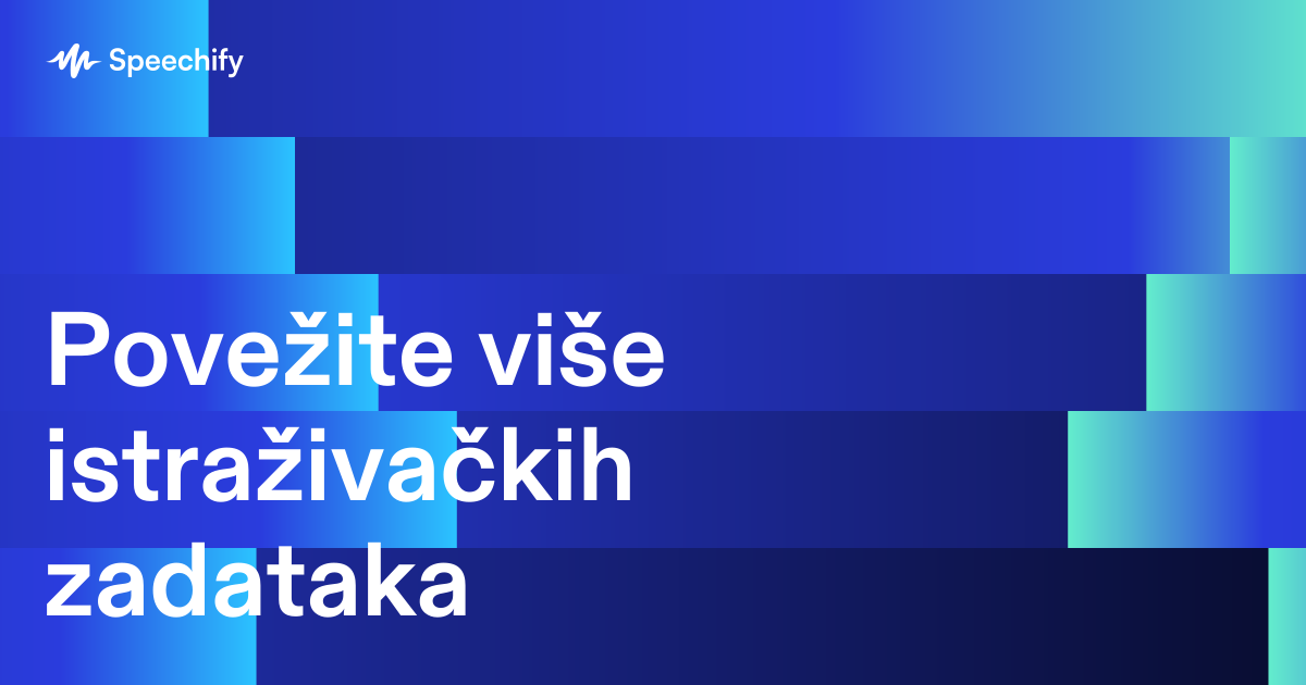 Povežite više istraživačkih zadataka