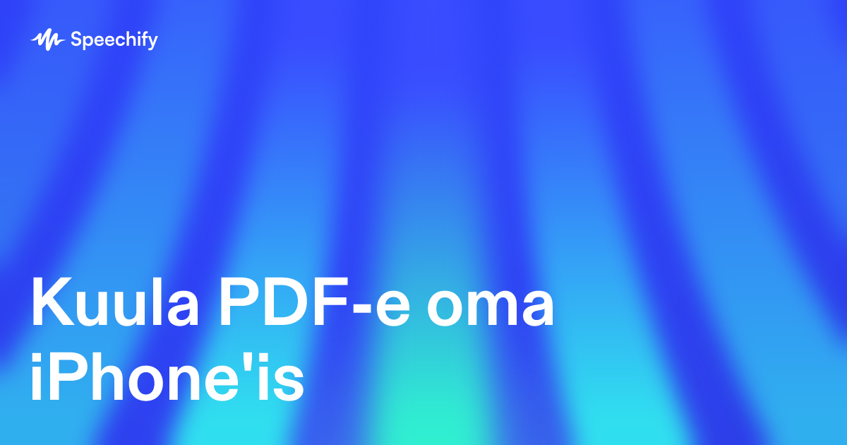 Kuula PDF-e oma iPhone'is