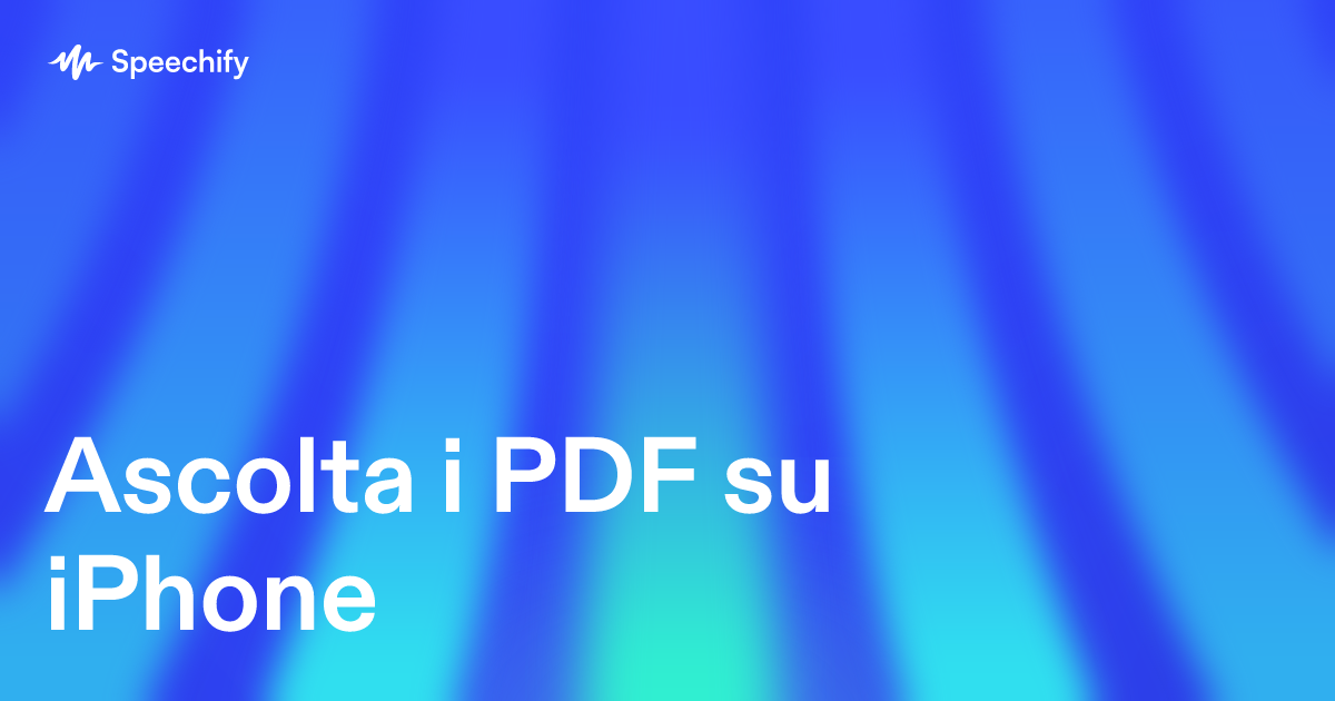 Ascolta i PDF su iPhone