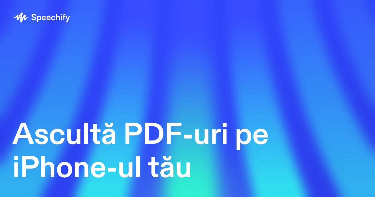 Ascultă PDF-uri pe iPhone-ul tău
