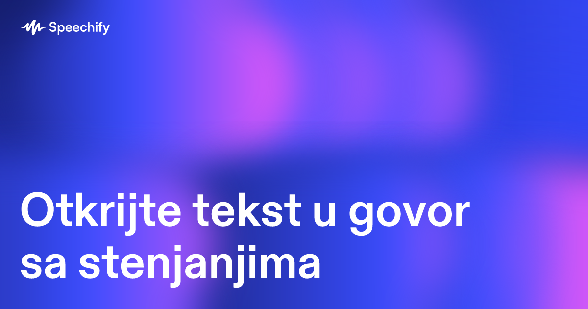 Otkrijte tekst u govor sa stenjanjima