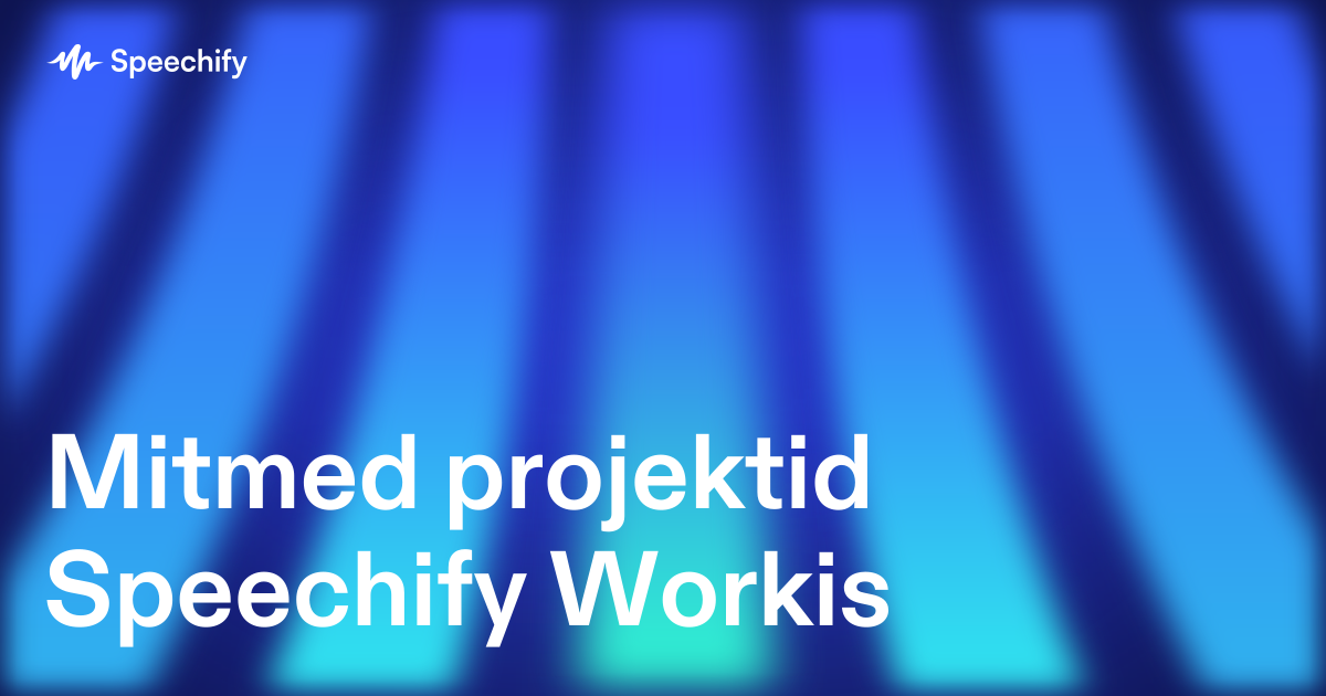 Mitmed projektid Speechify Workis