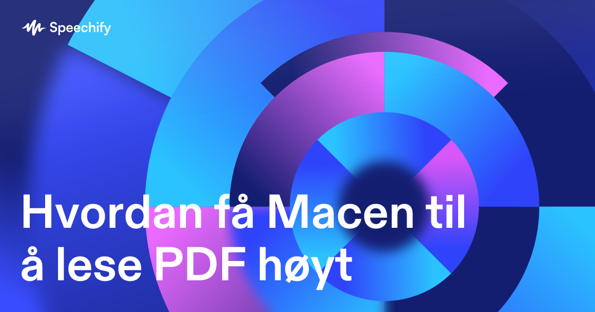 Hvordan få Macen til å lese PDF høyt