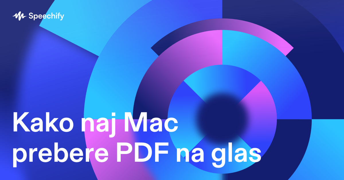 Kako naj Mac prebere PDF na glas