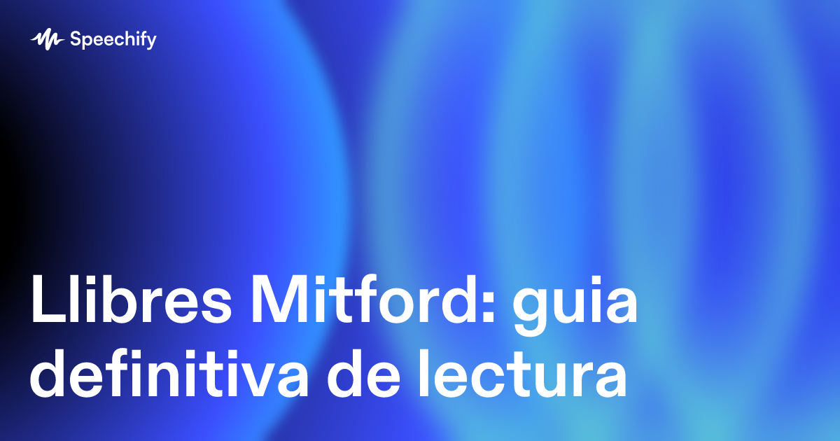 Llibres Mitford: guia definitiva de lectura