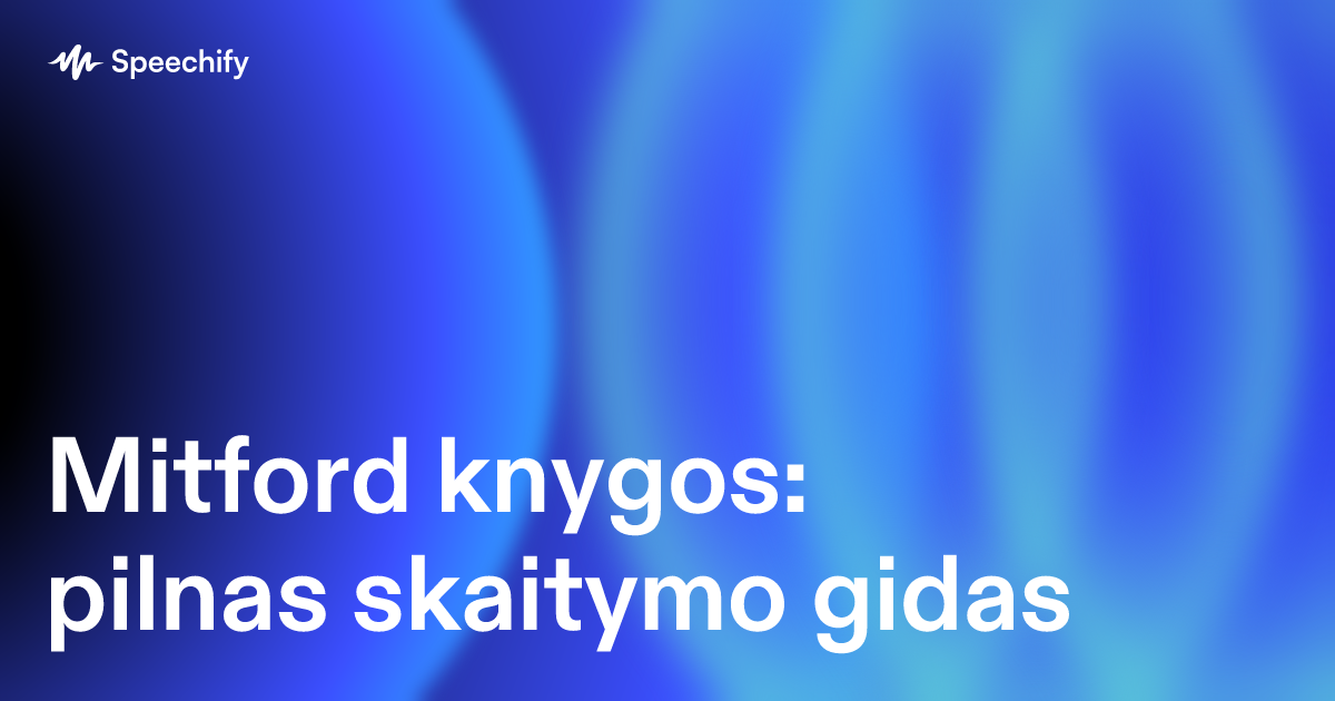 Mitford knygos: pilnas skaitymo gidas
