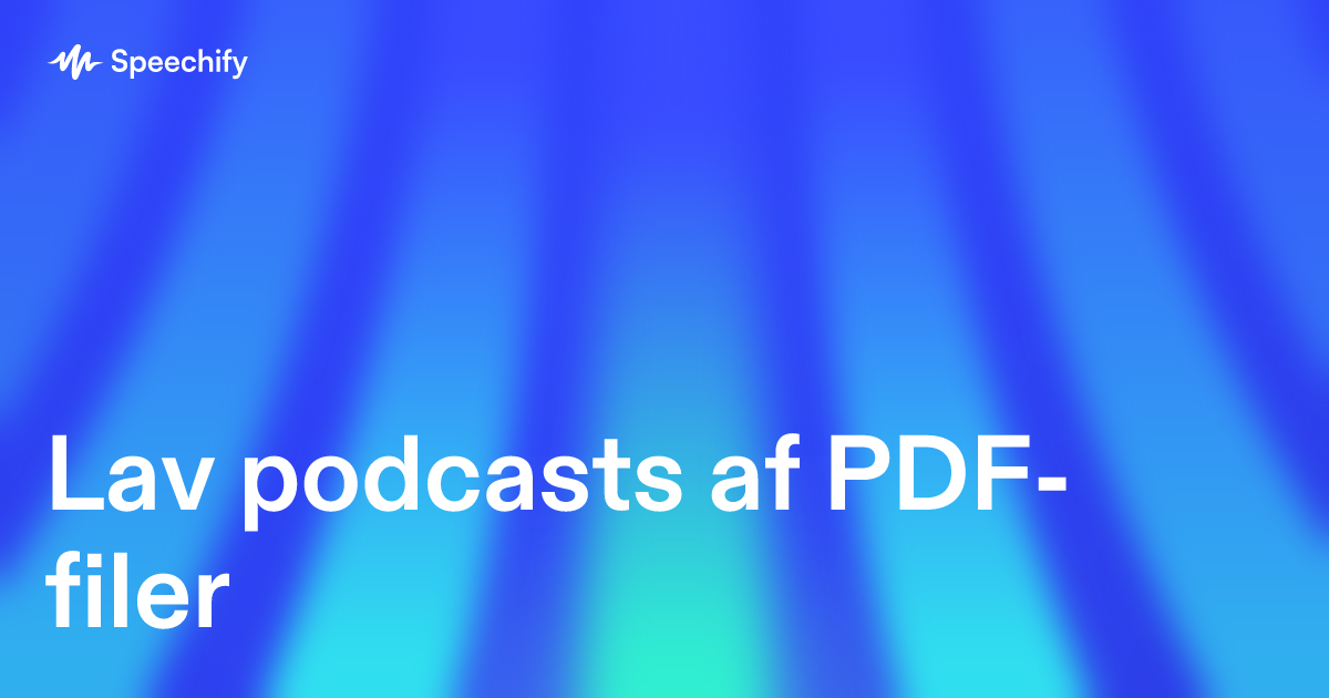Lav podcasts af PDF-filer
