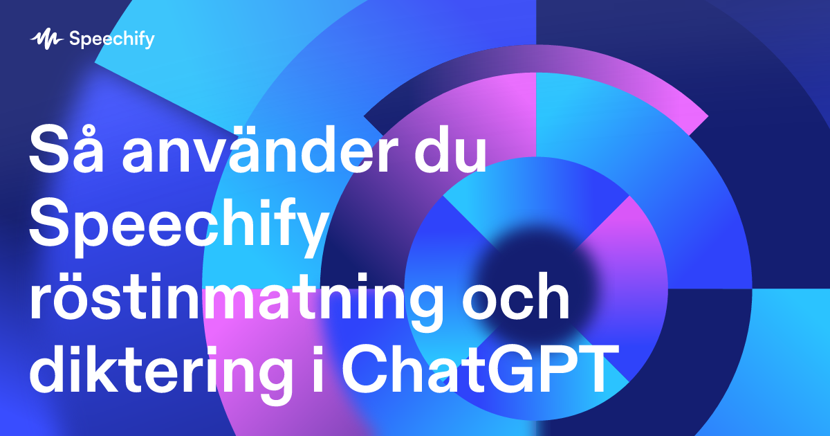 Så använder du Speechify röstinmatning och diktering i ChatGPT