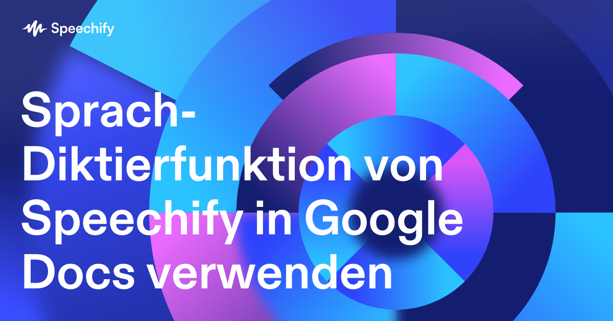 Sprach-Diktierfunktion von Speechify in Google Docs verwenden
