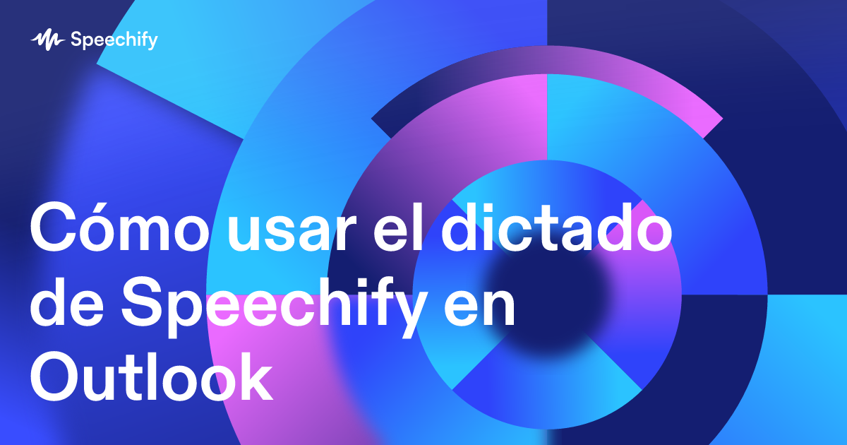 Cómo usar el dictado de Speechify en Outlook