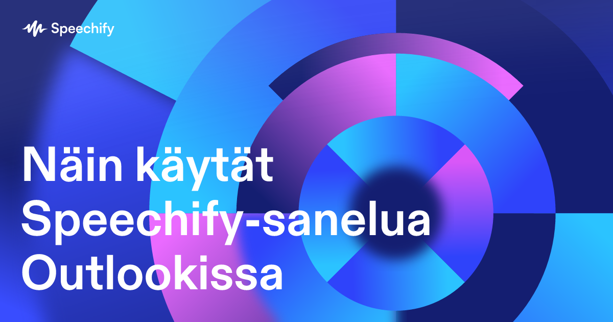 Näin käytät Speechify-sanelua Outlookissa