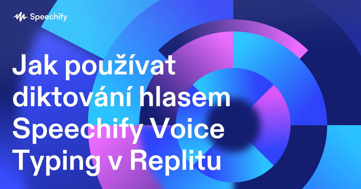 Jak používat diktování hlasem Speechify Voice Typing v Replitu